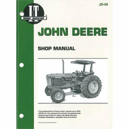 AFTERMARKET Shop Manual IAndT JD59 Fits John Deere Tractors 2750 2755 2855 2955 JD59